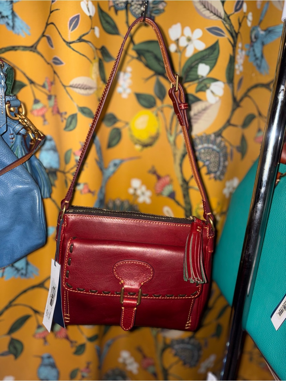 Dooney and Bourke Bordeaux Florentine Pocket Crossbody Purse